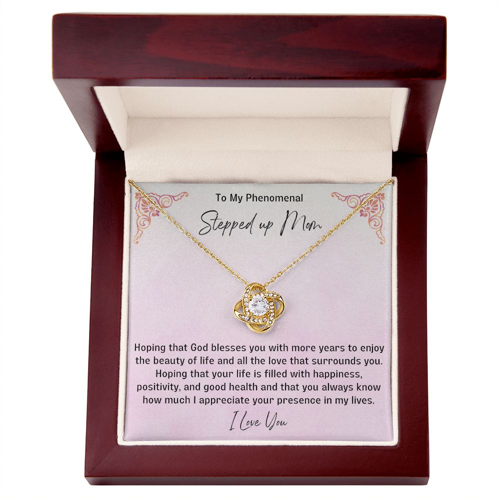 Stepped Up Mom Knot Necklace 13