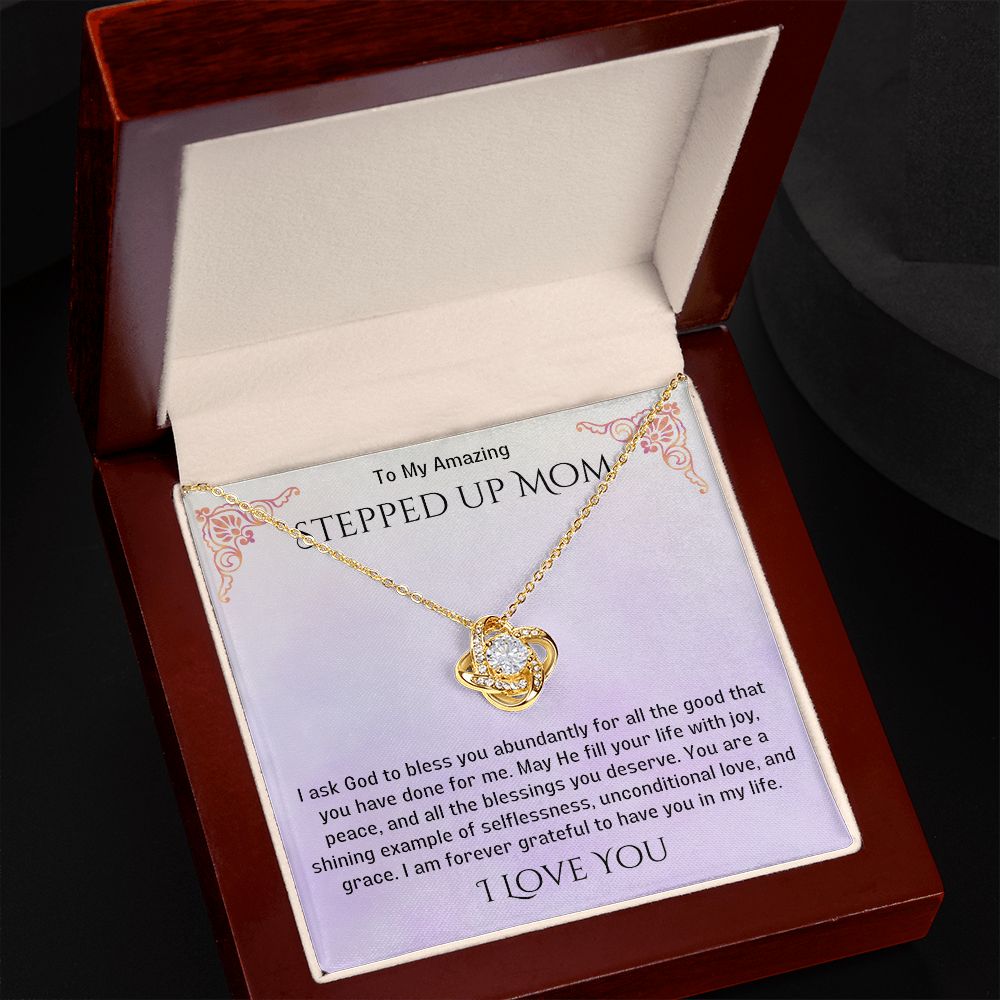 Stepped Up Mom Knot Necklace 19