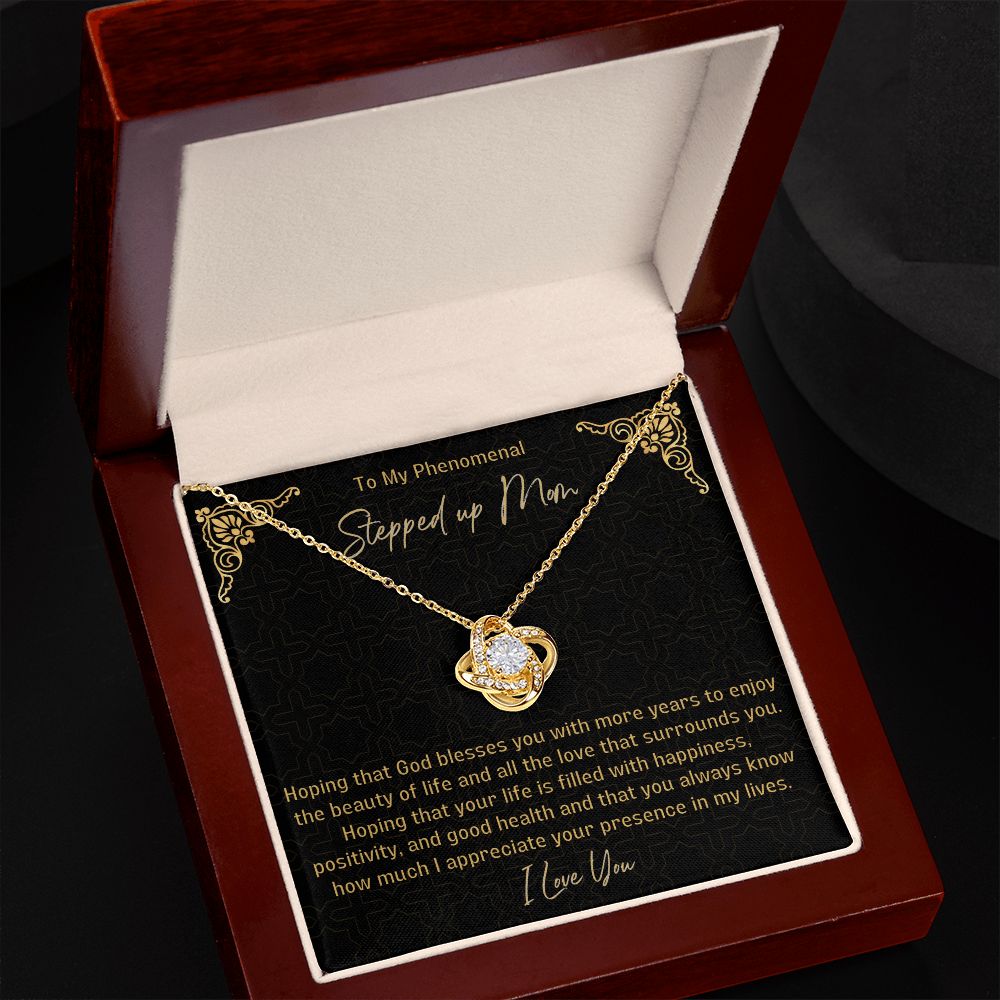 Stepped Up Mom Knot Necklace 17