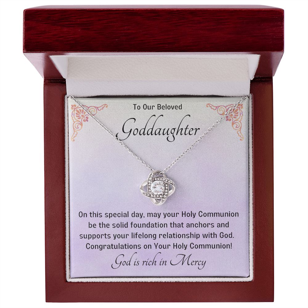 Goddaughter 1st Communion Gifts , Christening, Baptism, Confirmation, Necklace & Meaningful Message in Gift Box from Godmother