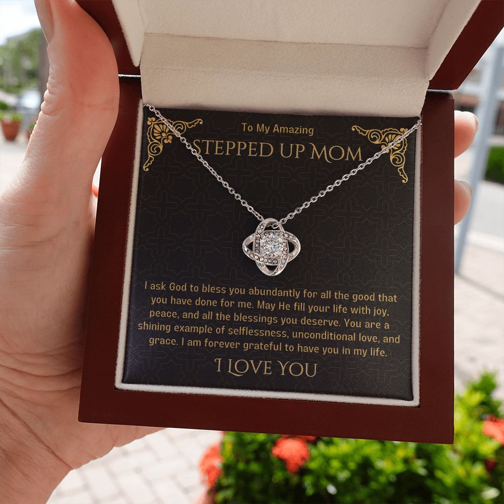 Stepped Up Mom Knot Necklace 21