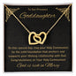 1st Communion Gifts for Goddaughter, Christening, Baptism, Confirmation, Girl Necklace & Best Wishes in Gift Box from Godmother
