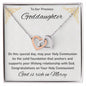 1st Communion Gifts for Goddaughter, Christening, Baptism, Confirmation, Girl Necklace & Best Wishes in Gift Box from Godmother
