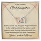 1st Communion Gifts for Goddaughter, Christening, Baptism, Confirmation, Girl Necklace & Best Wishes in Gift Box from Godmother