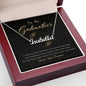 gift for godmother Necklace with Message Card