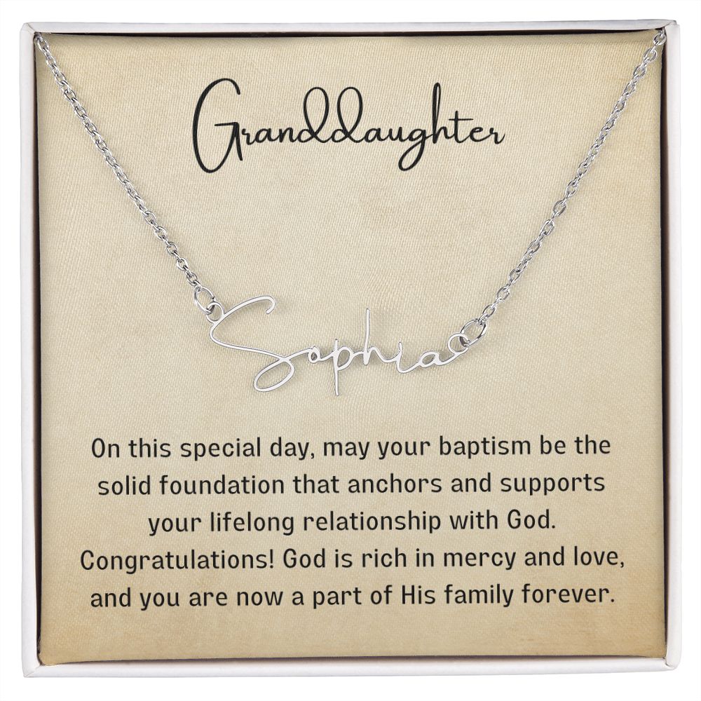 Baptism Gift Girl Present From Grandparents | Granddaughter Christening Gift | Christening Gift Present for Granddaughter