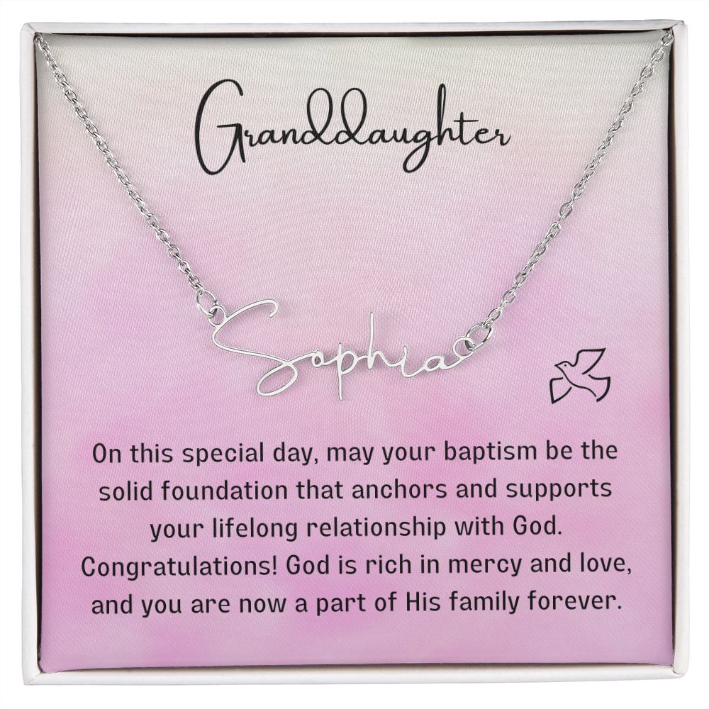 Baptism Gift Girl Present From Grandparents | Granddaughter Christening Gift | Christening Gift Present for Granddaughter