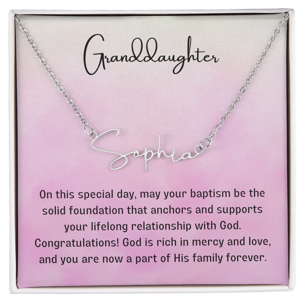 Baptism Gift Girl Present From Grandparents | Granddaughter Christening Gift | Christening Gift Present for Granddaughter