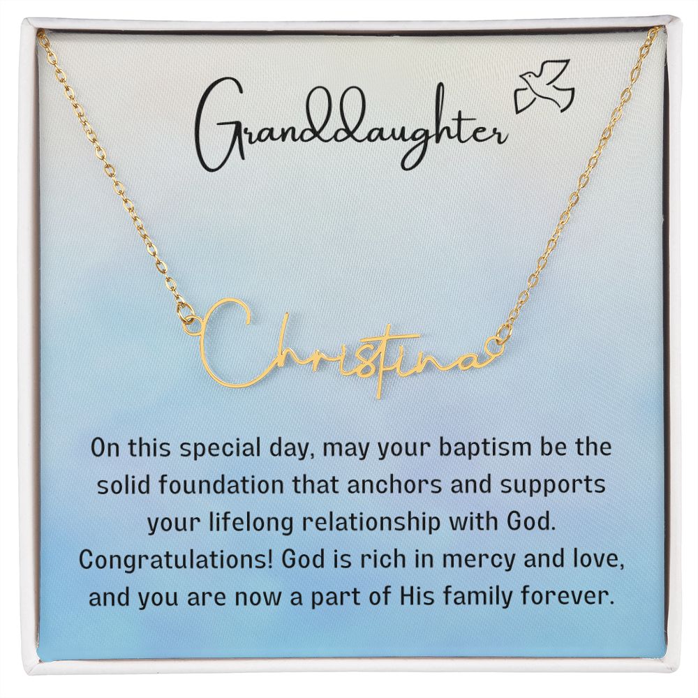 Baptism Gift Girl Present From Grandparents | Granddaughter Christening Gift | Christening Gift Present for Granddaughter