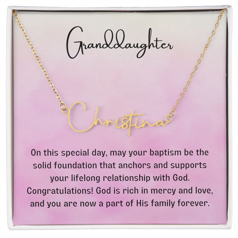 Baptism Gift Girl Present From Grandparents | Granddaughter Christening Gift | Christening Gift Present for Granddaughter