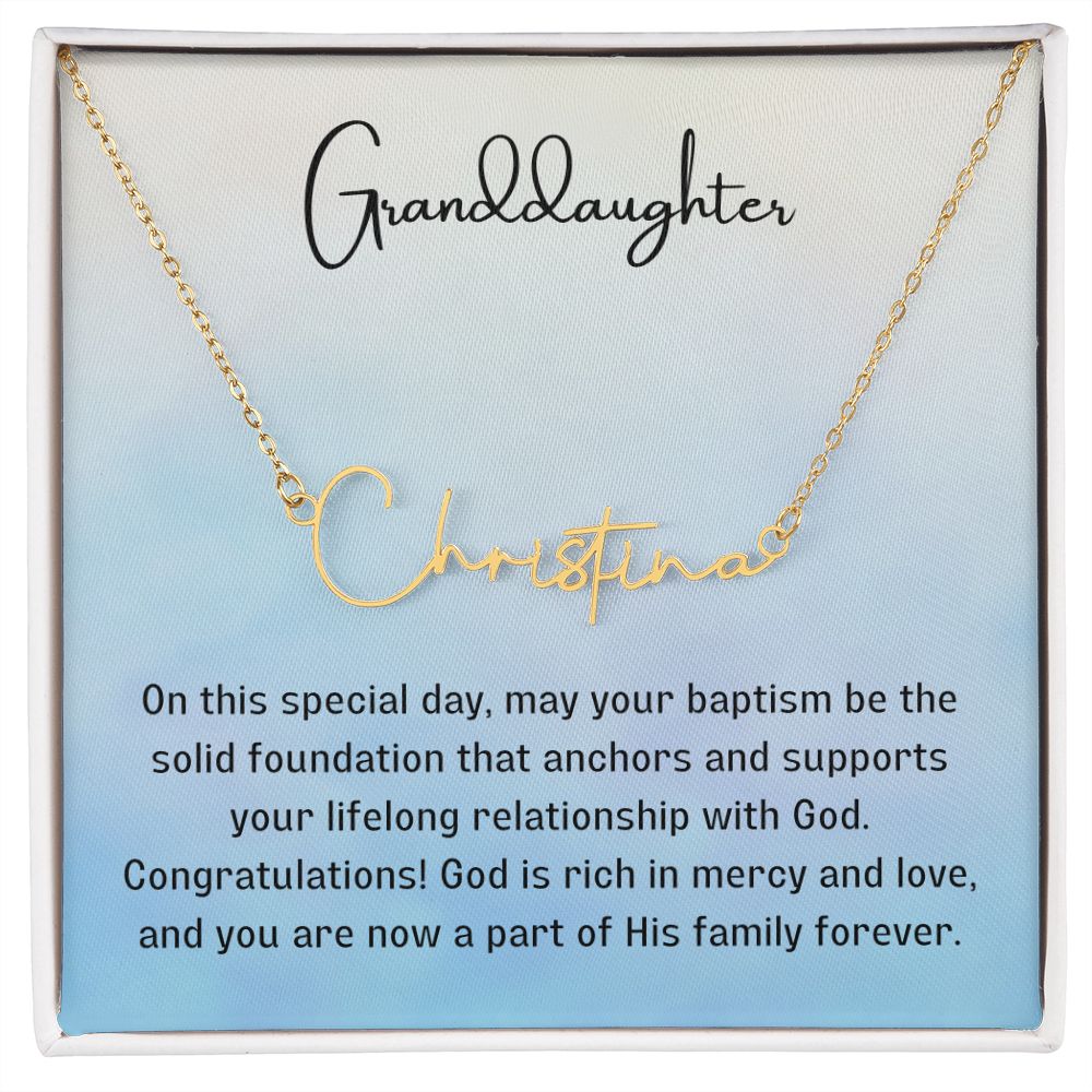 Baptism Gift Girl Present From Grandparents | Granddaughter Christening Gift | Christening Gift Present for Granddaughter