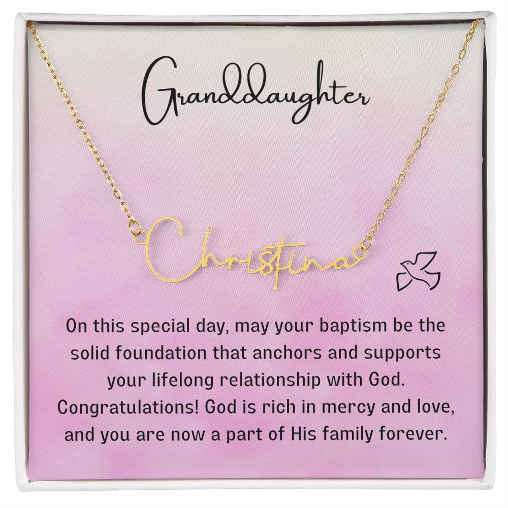 Baptism Gift Girl Present From Grandparents | Granddaughter Christening Gift | Christening Gift Present for Granddaughter