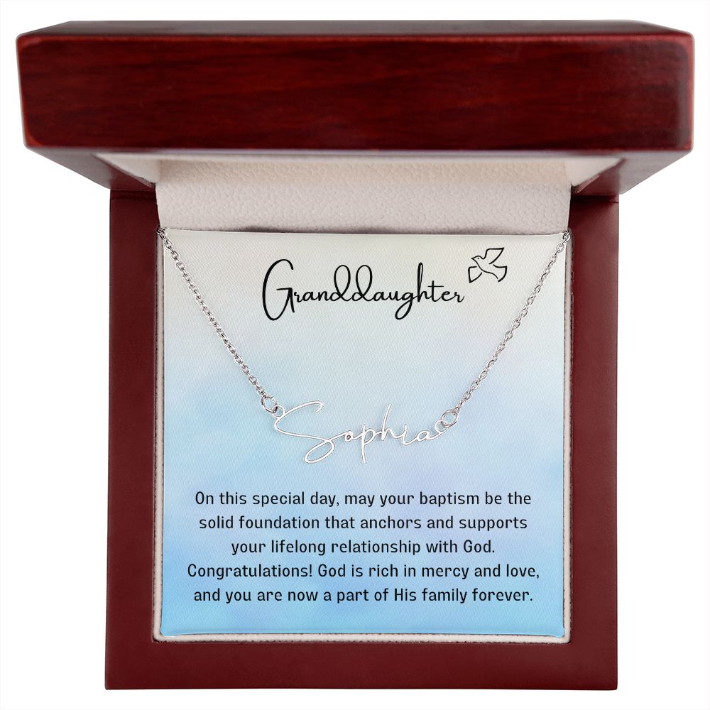 Baptism Gift Girl Present From Grandparents | Granddaughter Christening Gift | Christening Gift Present for Granddaughter