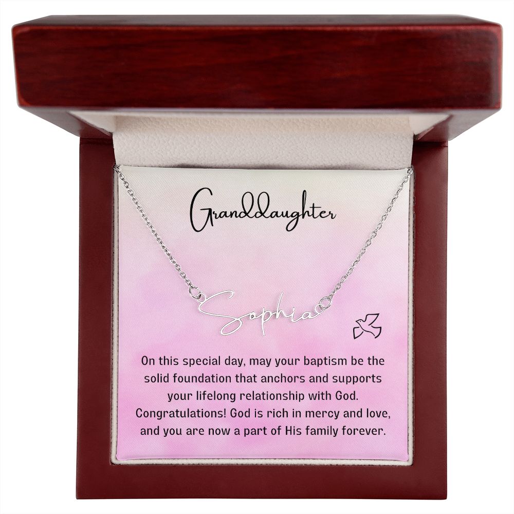 Baptism Gift Girl Present From Grandparents | Granddaughter Christening Gift | Christening Gift Present for Granddaughter