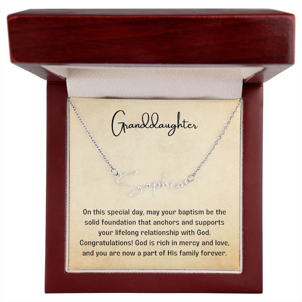 Baptism Gift Girl Present From Grandparents | Granddaughter Christening Gift | Christening Gift Present for Granddaughter
