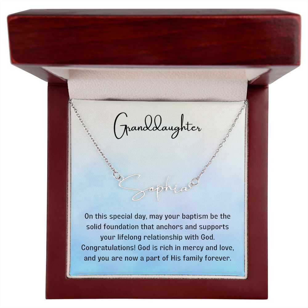 Baptism Gift Girl Present From Grandparents | Granddaughter Christening Gift | Christening Gift Present for Granddaughter