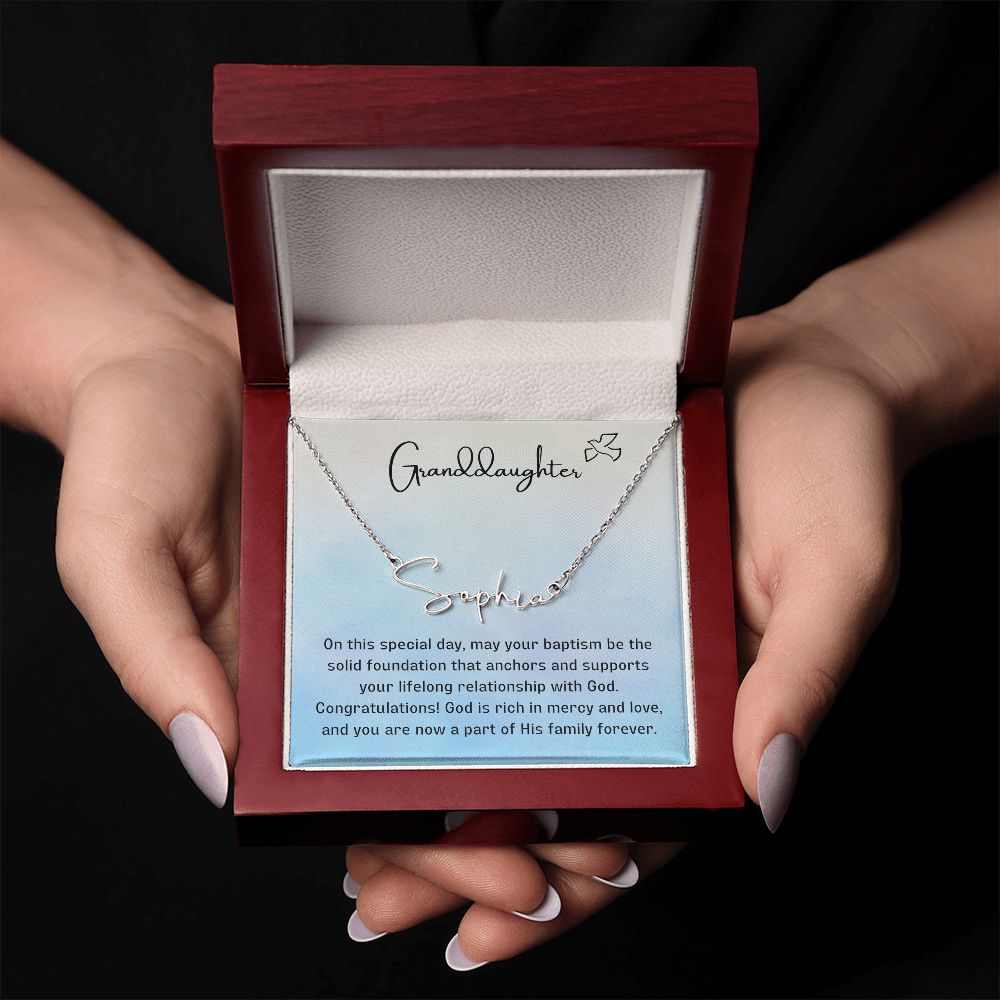 Baptism Gift Girl Present From Grandparents | Granddaughter Christening Gift | Christening Gift Present for Granddaughter