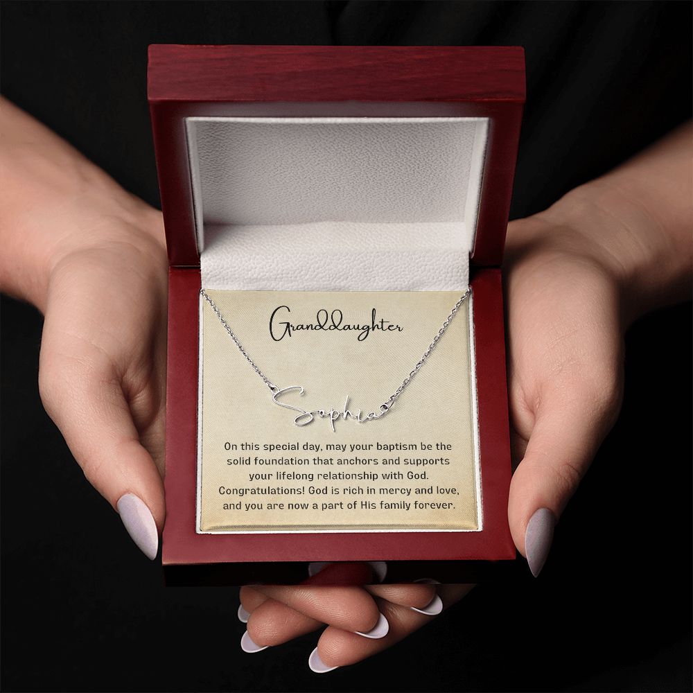 Baptism Gift Girl Present From Grandparents | Granddaughter Christening Gift | Christening Gift Present for Granddaughter