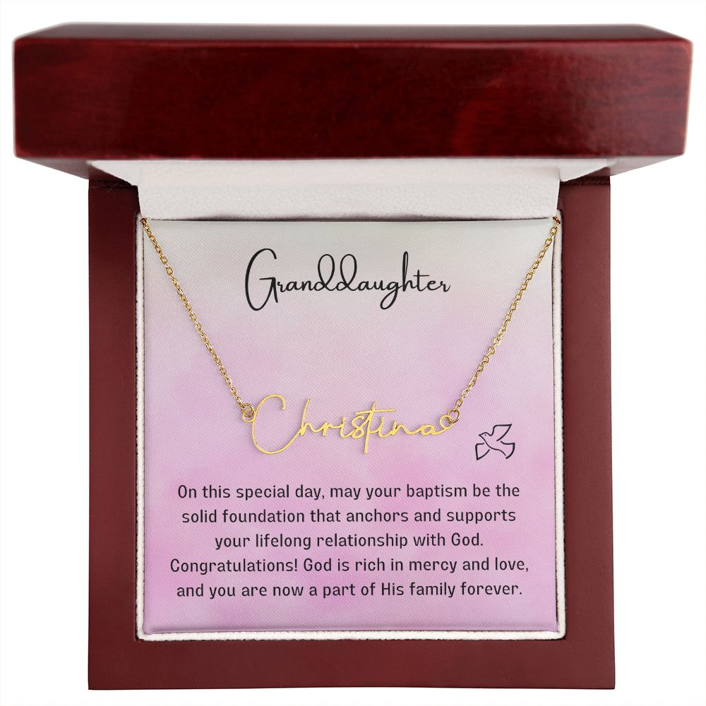 Baptism Gift Girl Present From Grandparents | Granddaughter Christening Gift | Christening Gift Present for Granddaughter
