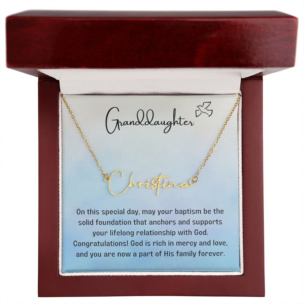 Baptism Gift Girl Present From Grandparents | Granddaughter Christening Gift | Christening Gift Present for Granddaughter