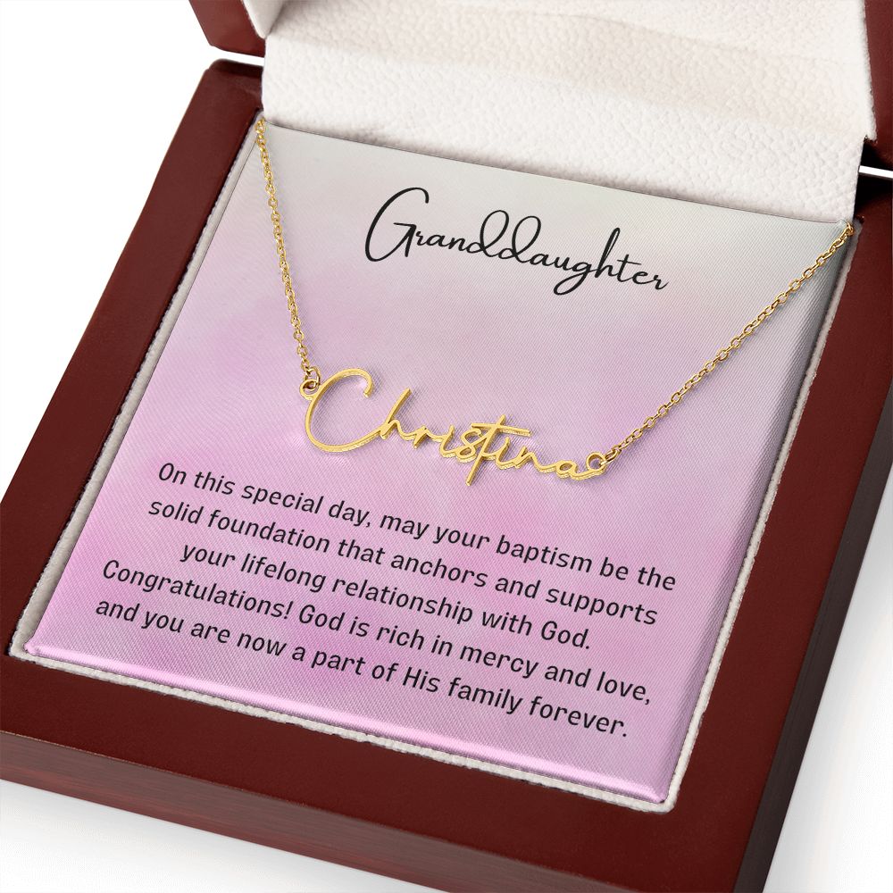 Baptism Gift Girl Present From Grandparents | Granddaughter Christening Gift | Christening Gift Present for Granddaughter