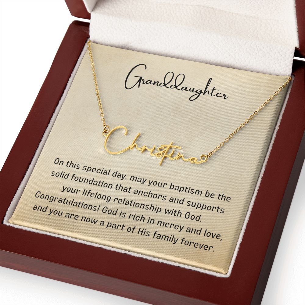 Baptism Gift Girl Present From Grandparents | Granddaughter Christening Gift | Christening Gift Present for Granddaughter