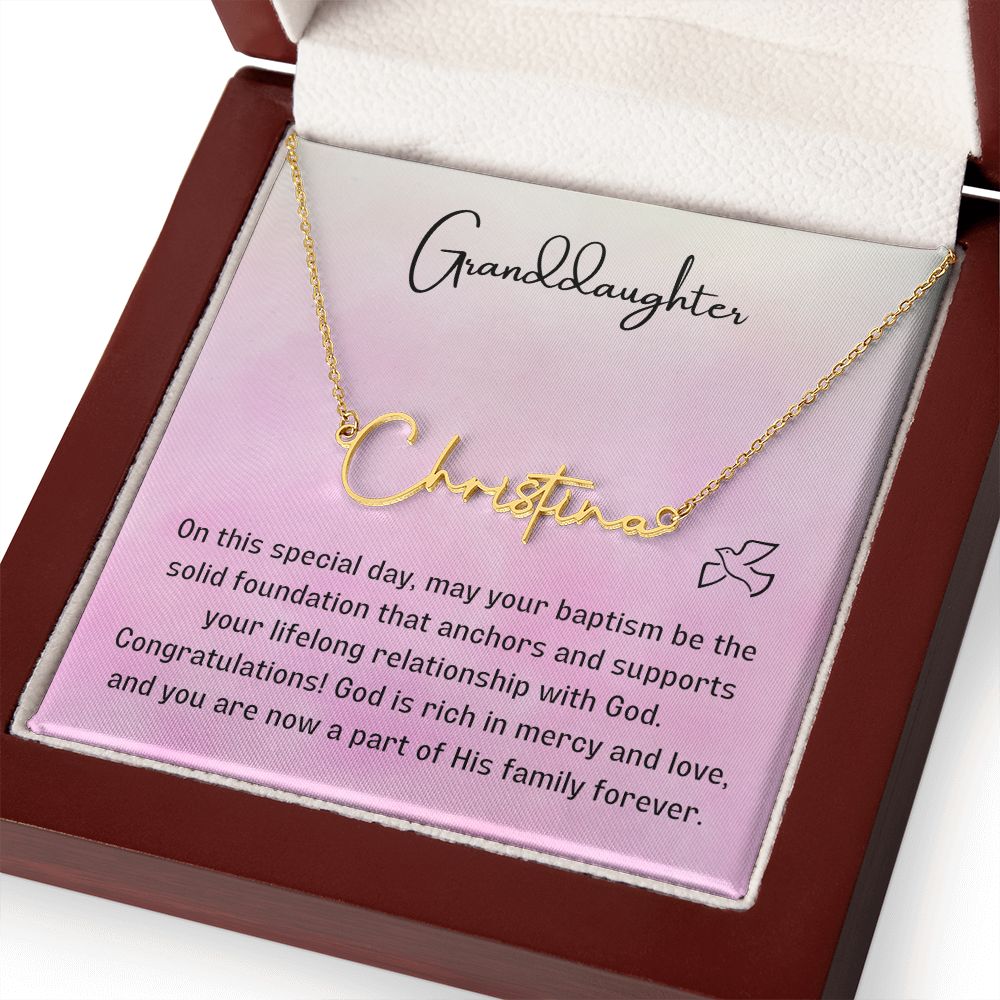 Baptism Gift Girl Present From Grandparents | Granddaughter Christening Gift | Christening Gift Present for Granddaughter