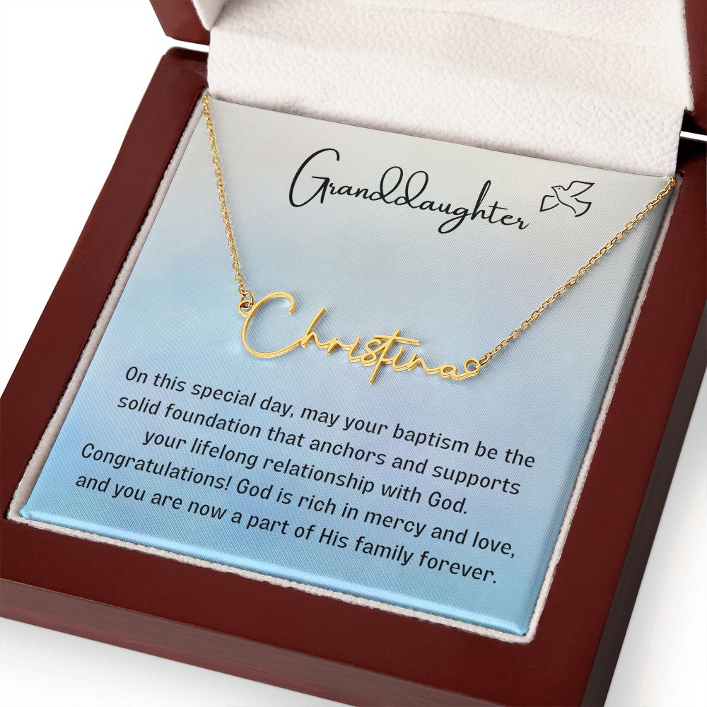 Baptism Gift Girl Present From Grandparents | Granddaughter Christening Gift | Christening Gift Present for Granddaughter