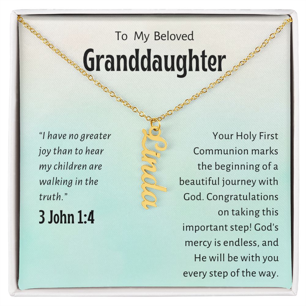 Granddaughter First Communion Gift | Confirmation Gift Present for Granddaughter | Holy Confirmation Gift Girl Present From Grandparents