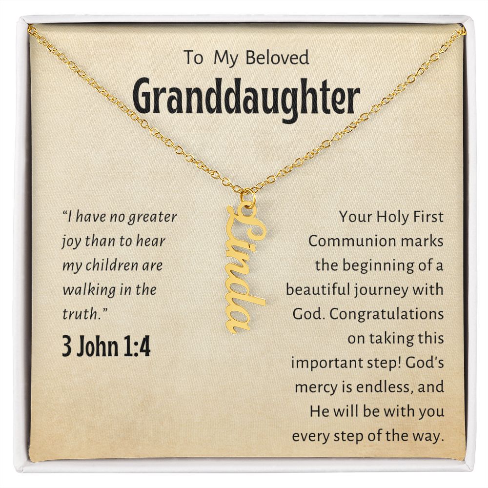 Granddaughter First Communion Gift | Confirmation Gift Present for Granddaughter | Holy Confirmation Gift Girl Present From Grandparents