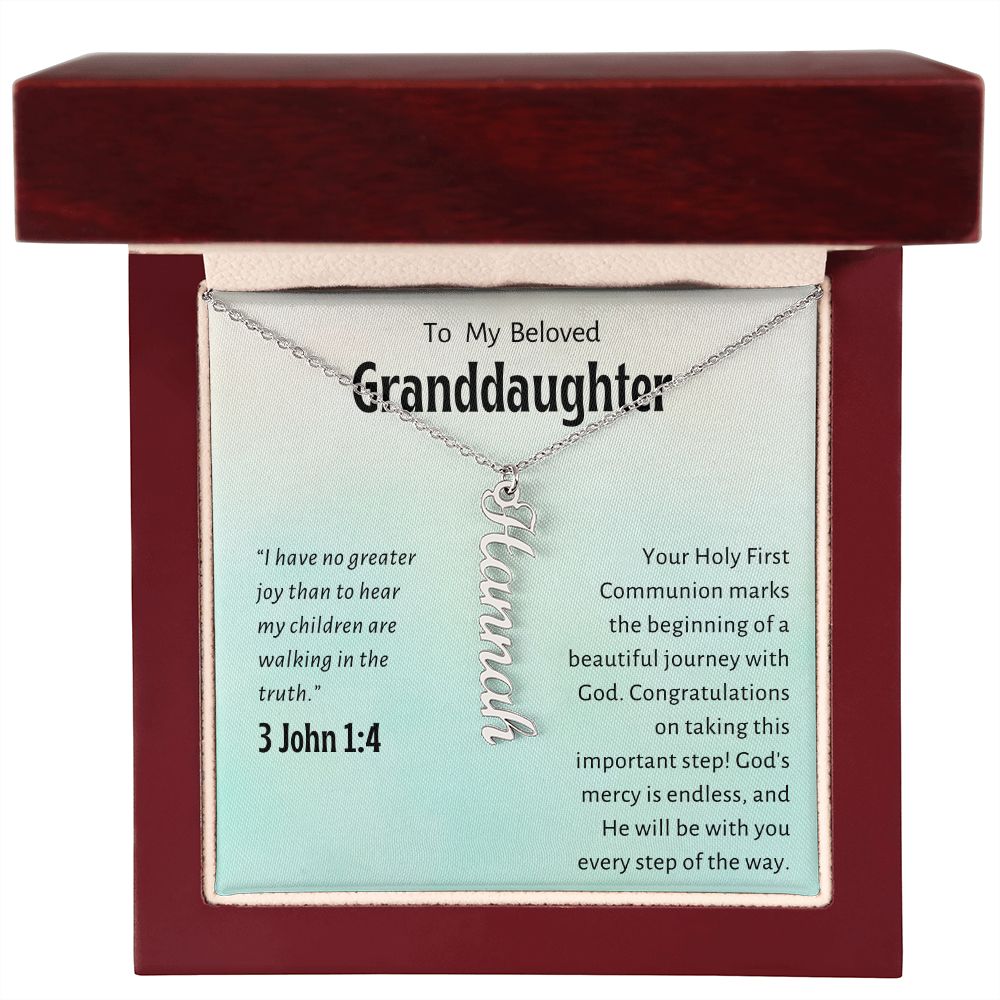 Granddaughter First Communion Gift | Confirmation Gift Present for Granddaughter | Holy Confirmation Gift Girl Present From Grandparents