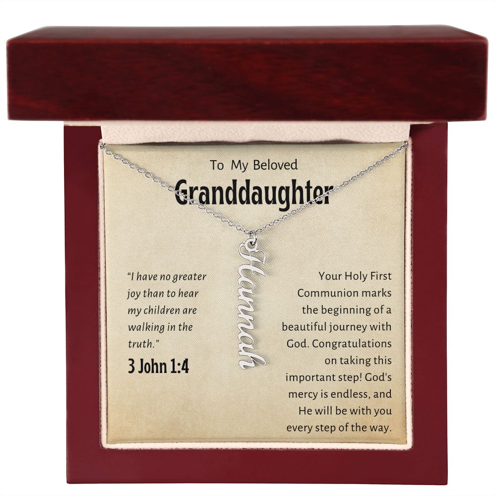 Granddaughter First Communion Gift | Confirmation Gift Present for Granddaughter | Holy Confirmation Gift Girl Present From Grandparents
