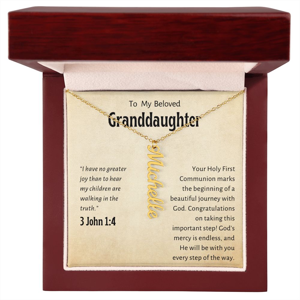 Granddaughter First Communion Gift | Confirmation Gift Present for Granddaughter | Holy Confirmation Gift Girl Present From Grandparents