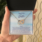 BFF (Blue) To My Beautiful Mom (Interlocking Hearts) Necklace