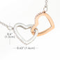 God Is always with you - Granddaughter To My Wife (Interlocking Hearts) Necklace