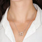God Is always with you - Granddaughter To My Wife (Interlocking Hearts) Necklace