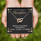 3 Pray To My Daughter 220212 To My Wife (Interlocking Hearts) Necklace