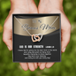 2022-03-14 - 2 - God is my strength - Golden Shadow To My Wife (Interlocking Hearts) Necklace