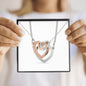 To My Beautiful Mom (Interlocking Hearts) Necklace
