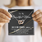 2022-03-14 - 2 - Beautiful Mom - Golden Line To My Wife (Interlocking Hearts) Necklace
