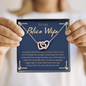 Police Wife 2022-02-21 (Dark Blue) To My Wife (Interlocking Hearts) Necklace