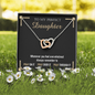 3 Pray To My Daughter 220212 To My Wife (Interlocking Hearts) Necklace