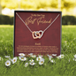 BFF (One True) To My Beautiful Mom (Interlocking Hearts) Necklace