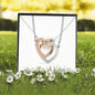 To My Beautiful Mom (Interlocking Hearts) Necklace