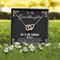 God Is My Strength - Granddaughter To My Wife (Interlocking Hearts) Necklace