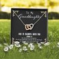God Is always with you - Granddaughter To My Wife (Interlocking Hearts) Necklace