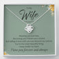 To My Wife Knot Necklace
