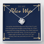 Police Wife 2022-02-21 (Dark Blue) To My Wife (Knot Beauty) Necklace