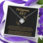 Philippians 4_6-7 To My Beautiful Mom (Knot Beauty) Necklace Template
