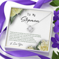 Accepting (Stepmom) (White) To My Wife (Knot Beauty) Necklace